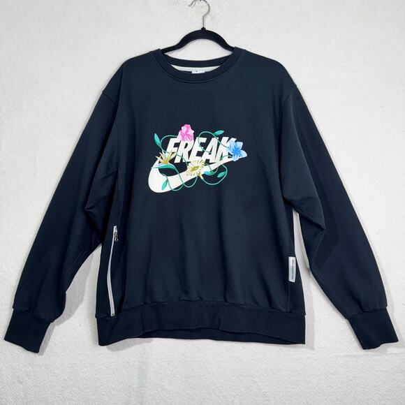 Nike Giannis Standard Issue Freak Floral Graphic Basketball Crew Sweater Large - Picture 1 of 9